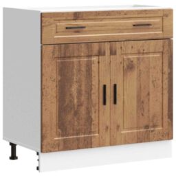 Berkfield Home Kitchen Base Cabinet¬†Porto Old Wood Engineered Wood in Brown - thumbnail 2