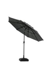 H&O Direct Outdoor Garden Muti-Tier Umbrella with Crank & Fillable Stand in Dark Grey - thumbnail 4