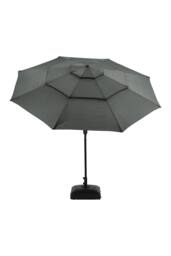 H&O Direct Outdoor Garden Muti-Tier Umbrella with Crank & Fillable Stand in Dark Grey - thumbnail 5