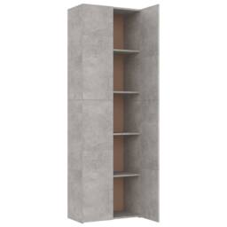 Berkfield Home Office Cabinet Concrete Grey 60x32x190 cm Engineered Wood - Size: 60 x 32 x 190 cm - thumbnail 5
