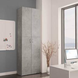 Berkfield Home Office Cabinet Concrete Grey 60x32x190 cm Engineered Wood - Size: 60 x 32 x 190 cm - thumbnail 1