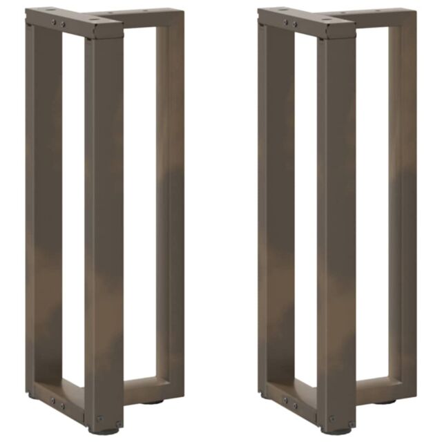 Berkfield Home Console Table Legs T-Shaped¬†2 pcs Natural Steel 38x25x(72-73) cm Steel in Black - image 1