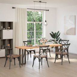 Berkfield Home Console Table Legs T-Shaped¬†2 pcs Natural Steel 38x25x(72-73) cm Steel in Black - thumbnail 2