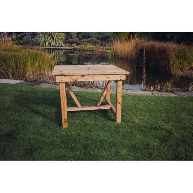Churnet Valley Garden Furniture Ltd Valley Table - L86 x W99 x H75 cm - Flat Pack - Min. Assembly Required in Brown - image 1