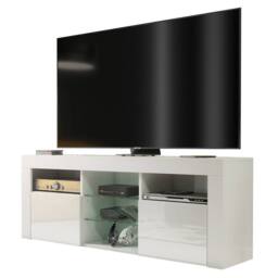 Creative Furniture Pulse TV Unit 145cm - White with Gloss Doors - thumbnail 3