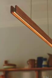 Nordlux Modern Indoor Pendant Light Brown Wood Sensor Intergrated LED Solar 30, 000hrs - Mains Powered, IP20 - thumbnail 6