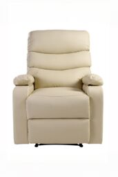 More4Homes Ashby Leather Recliner Armchair Sofa Home Lounge Chair in Cream - thumbnail 3