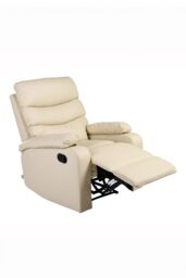 More4Homes Ashby Leather Recliner Armchair Sofa Home Lounge Chair in Cream - thumbnail 5