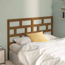 Berkfield Home Bed Headboard Honey Brown 146x4x100 cm Solid Wood Pine - Size: 146 x 4 x 100 cm - thumbnail 2
