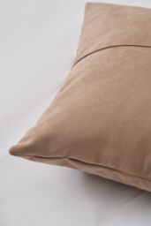 BHS Faux Suede Cross Cushion in Beige - Size: Small - thumbnail 2