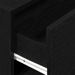 Berkfield Home Durable Cabinet with 2 Drawers Black Oak 60x31x40 cm Engineered Wood - Size: 60 x 31 x 40 cm - thumbnail 8