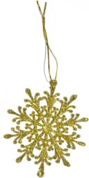 Shatchi 3Pcs Glitter Snowflake Christmas Tree Decoration Xmas Party Hanging Ornament, Multi - thumbnail 4