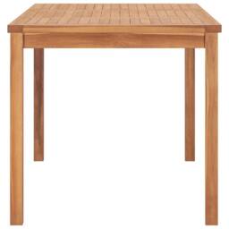 Berkfield Home Garden Dining Table 140x80x77 cm Solid Teak Wood in Brown - Size: 140 x 80 x 77 cm - thumbnail 3