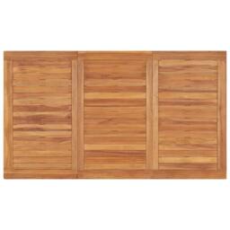 Berkfield Home Garden Dining Table 140x80x77 cm Solid Teak Wood in Brown - Size: 140 x 80 x 77 cm - thumbnail 4