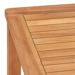 Berkfield Home Garden Dining Table 140x80x77 cm Solid Teak Wood in Brown - Size: 140 x 80 x 77 cm - thumbnail 6