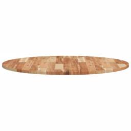 Berkfield Home Table Top Round √ò90x2 cm Solid Wood Acacia in Brown - Size: 90x2 cm - thumbnail 6