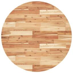 Berkfield Home Table Top Round √ò90x2 cm Solid Wood Acacia in Brown - Size: 90x2 cm - thumbnail 1