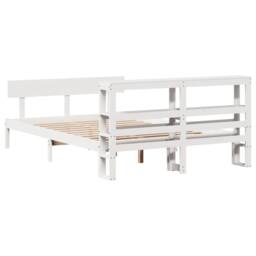 Berkfield Home Bed Frame without Mattress White 120x200 cm Solid Wood Pine - Size: Small Double - thumbnail 6