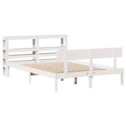 Berkfield Home Bed Frame without Mattress White 120x200 cm Solid Wood Pine - Size: Small Double - thumbnail 3