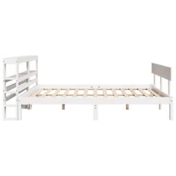 Berkfield Home Bed Frame without Mattress White 120x200 cm Solid Wood Pine - Size: Small Double - thumbnail 5