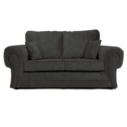 Furnishings For Less UK Chelsea Crushed Velvet Large 2 Seater Sofa Rolled Arms in Black - thumbnail 1
