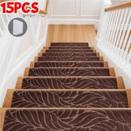 SPETLEK 15 Pcs Non-Slip Stair Pads for Home Safety & Decor Brown - thumbnail 3