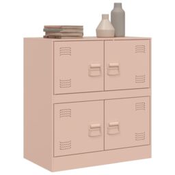 Berkfield Home Sideboard Pink 67x39x73 cm Steel - Size: 67 x 39 x 73 cm - thumbnail 5