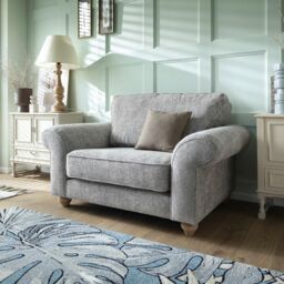 Abakus Direct Ingrid Collection Cuddle Chair in Ash Grey in Mid Grey - thumbnail 1