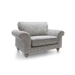 Abakus Direct Ingrid Collection Cuddle Chair in Ash Grey in Mid Grey - thumbnail 3