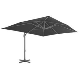 Berkfield Home Cantilever Umbrella with Aluminium Pole 400x300 cm Anthracite in Black - thumbnail 2