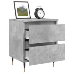 Berkfield Home Bedside Cabinet Concrete Grey 40x35x50 cm Engineered Wood - Size: 40 x 35 x 50 cm - thumbnail 4