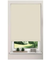 New Edge Blinds Thermal Blackout Roller Trimmable Blinds 165cm Drop in Natural - Size: 180 cm width x 165 cm drop