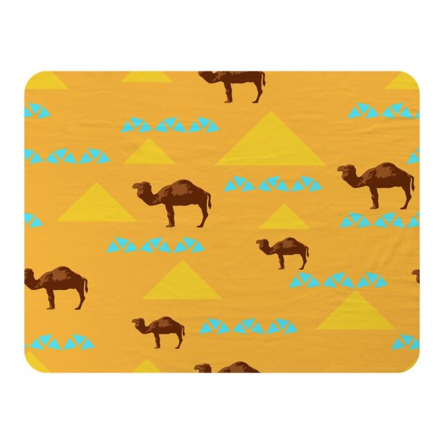 Benjamin Tate Design Camels & Pyramids Blanket in Natural - Size: 120 cm x 150 cm - image 1