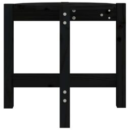 Berkfield Home Coffee Table Black Ã˜ 52.5x45 cm Solid Wood Pine - thumbnail 6