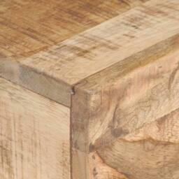 Berkfield Home Side Table 40x30x50 cm Solid Rough Mango Wood in Brown - Size: 40 x 30 x 50 cm - thumbnail 4