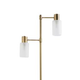 Pagazzi Maya 2-Light Antique Brass Floor Lamp in Gold - thumbnail 6