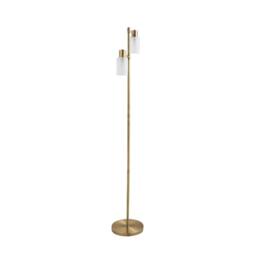 Pagazzi Maya 2-Light Antique Brass Floor Lamp in Gold - thumbnail 5