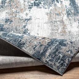 Livabliss Allegro-Abstract Blue Bleige Grey Modern Marble Living Dining Rug - Size: 200 cm x 275 cm - thumbnail 4