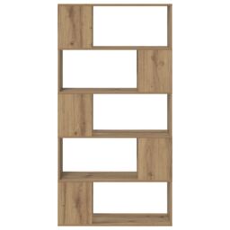 Berkfield Home TV Stand Artisan Oak Chipboard 80 x 24 x 155 cm TV Stand in Brown - thumbnail 5