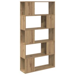 Berkfield Home TV Stand Artisan Oak Chipboard 80 x 24 x 155 cm TV Stand in Brown - thumbnail 2