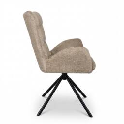 SONARA Single Luxury Chenille Swivel Accent Chair for Living Room in Brown - thumbnail 4