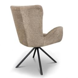 SONARA Single Luxury Chenille Swivel Accent Chair for Living Room in Brown - thumbnail 8