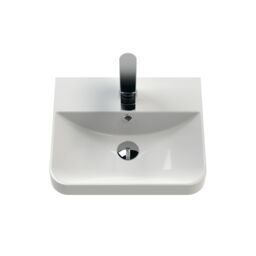 Balterley Wall Hung 1 Door Vanity Unit with Ceramic Sink Dark Grey 400mm - thumbnail 6