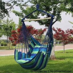 NESTLUNE Mixed color Hanging Hammock Chair Outdoor - Size: 100 cm x 15 cm - thumbnail 4