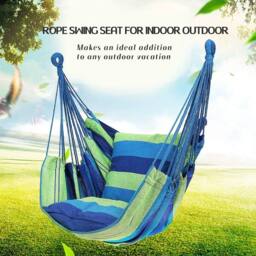 NESTLUNE Mixed color Hanging Hammock Chair Outdoor - Size: 100 cm x 15 cm - thumbnail 3