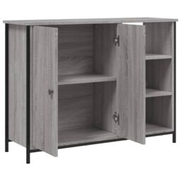 Berkfield Home Sideboard Grey Sonoma 100x33x75 cm Engineered Wood - Size: 100 x 33 x 75 cm - thumbnail 5