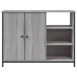 Berkfield Home Sideboard Grey Sonoma 100x33x75 cm Engineered Wood - Size: 100 x 33 x 75 cm - thumbnail 6