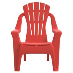 Berkfield Home Garden Chairs 2 pcs for Children Red 37x34x44 cm PP Wooden Look - Size: 37 x 34 x 44 cm - thumbnail 4