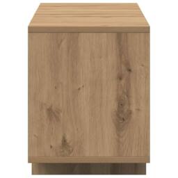 Berkfield Home TV Cabinet Artisan Oak 120x30x40.5 cm Engineered Wood in Brown - thumbnail 6