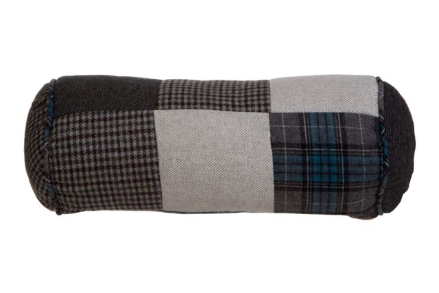 Orsina Heritage Patchwork Bolster Cushion in Black - image 1